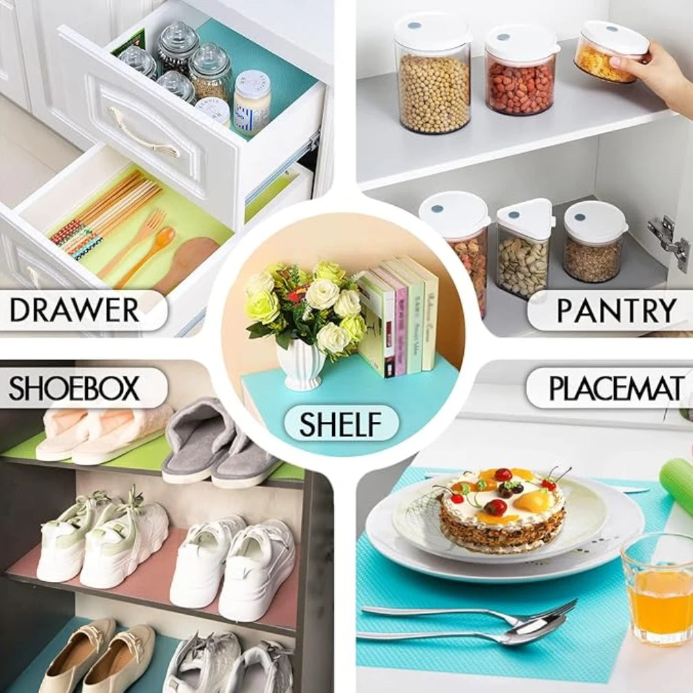 4pcs Refrigerator Liners, MayNest Washable Mats Covers Pads, Home Kitchen Gadgets Accessories Organization for Top Freezer Glass