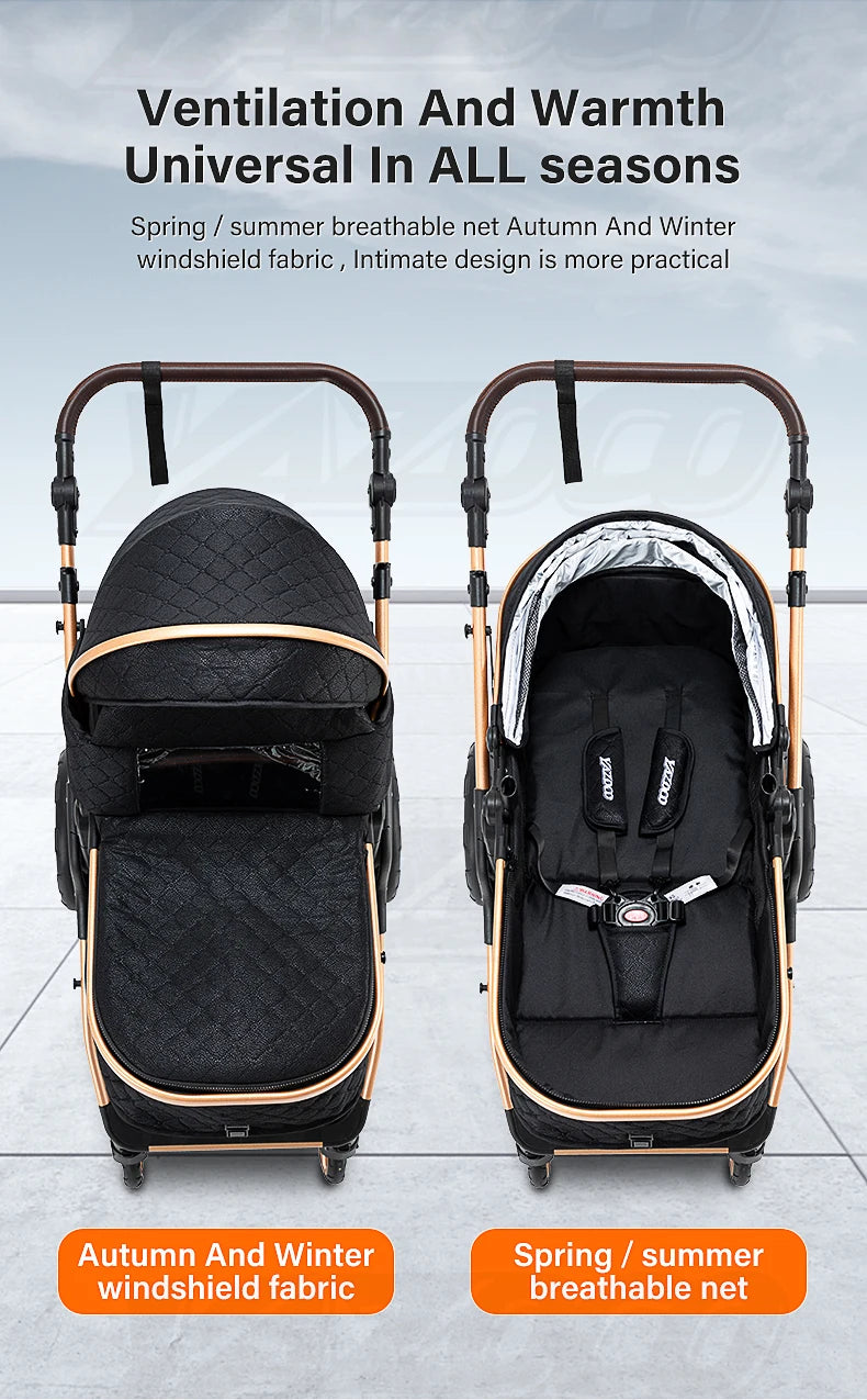 3-in-1 baby stroller travel system lightweight pram for newborns compact foldable Winter baby stroller baby buggy all-terrain