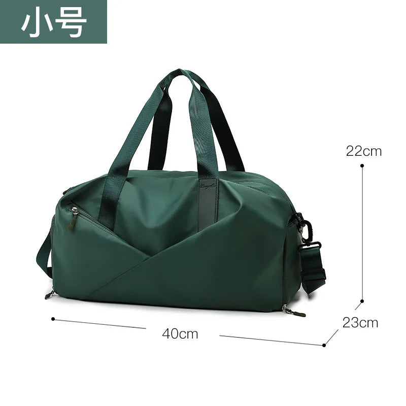 Large Capacity Fitness Bag Women's Handheld Oxford Cloth Yoga Sports Bag Fashionable Luggage Bag Wet And Dry Separation Can P...