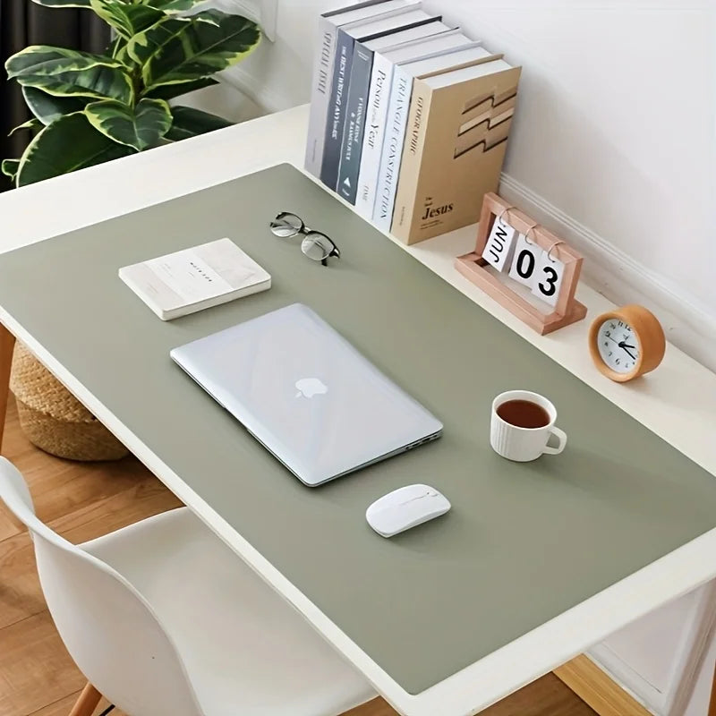 1pc Large Faux Leather Mouse Pad, Non-Slip Waterproof Desk Pad for Office, Desk, Mouse Pads for DeskEasy To Clean, Mouse Pads
