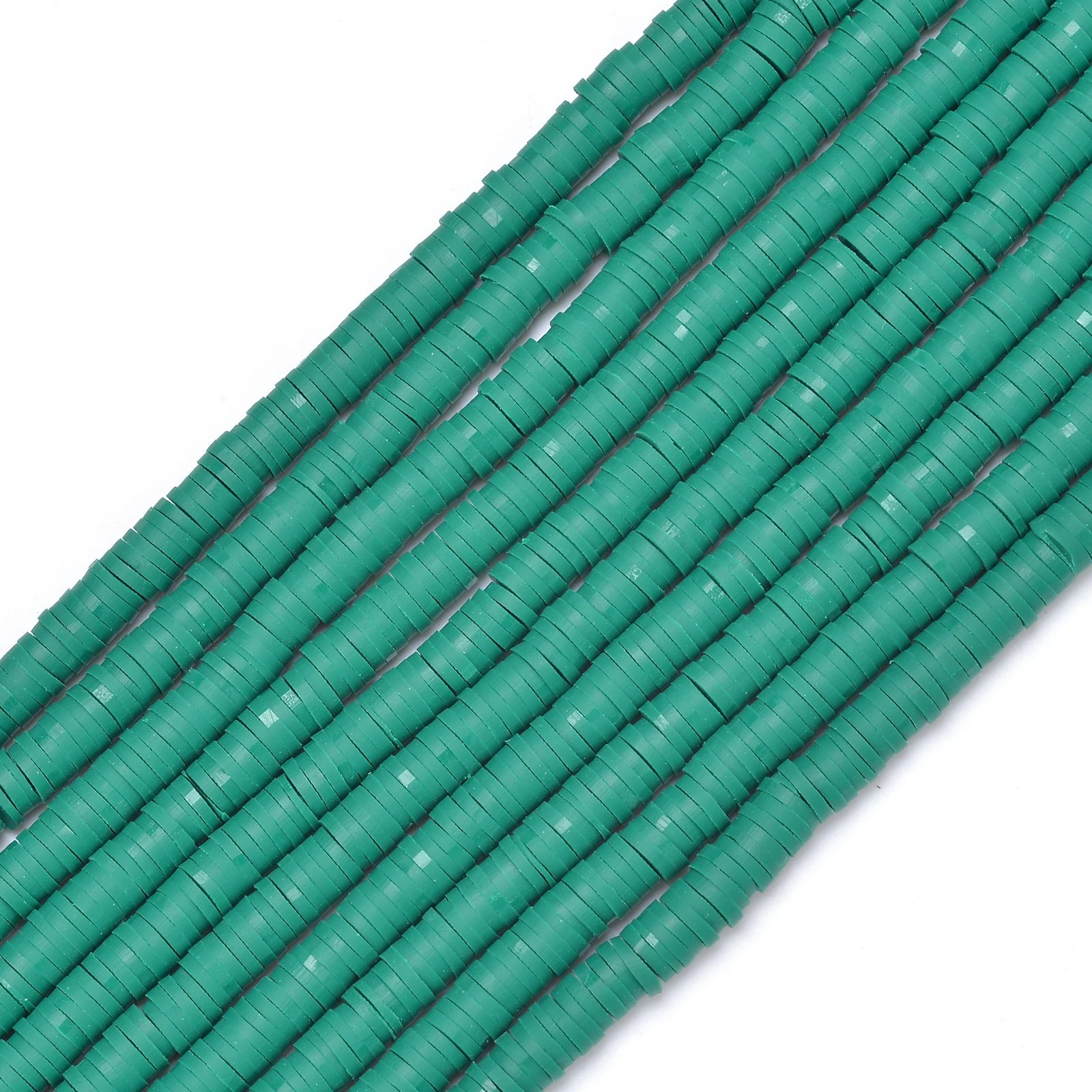 350pcs 6mm Flat Round Polymer Clay Beads Loose Spacer Beads for Jewelry Making DIY Needlework Bracelet Necklace Earrings