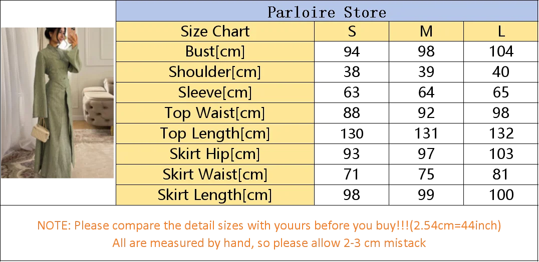 Chinese Style Frog Button Two Piece Set Long Flared Sleeve Ruched Waist Traditional Oriental Outline Sets Spring Picnic Outfit