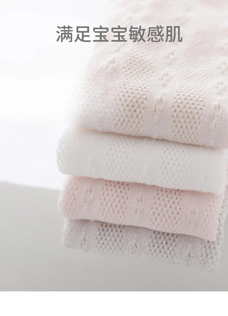 0-8Y Infant Boys Girls Summer Mesh Thin Pantyhose Soft Cotton Toddler Baby Tights Newborn Kids Breathable transparent Stockings