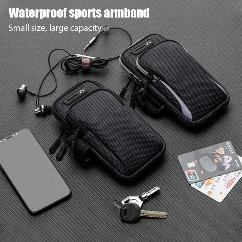 Universal Smart Phone Armband Outdoor Waterproof Fitness Running Sport Arm Cellphone Holder With Headphone Jack Mobile Phone Bag