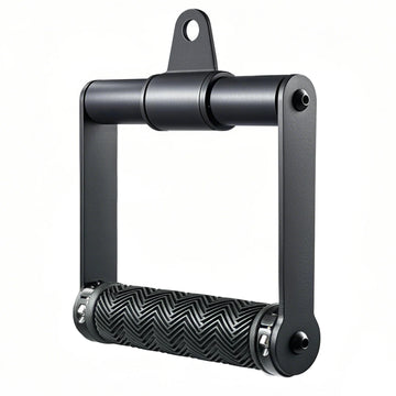 1 Pcs Double D Handle Fitness Gym Equipment with 360 Swivel Soft Rubber Grip for Home Exercise Cable Machine Attachments