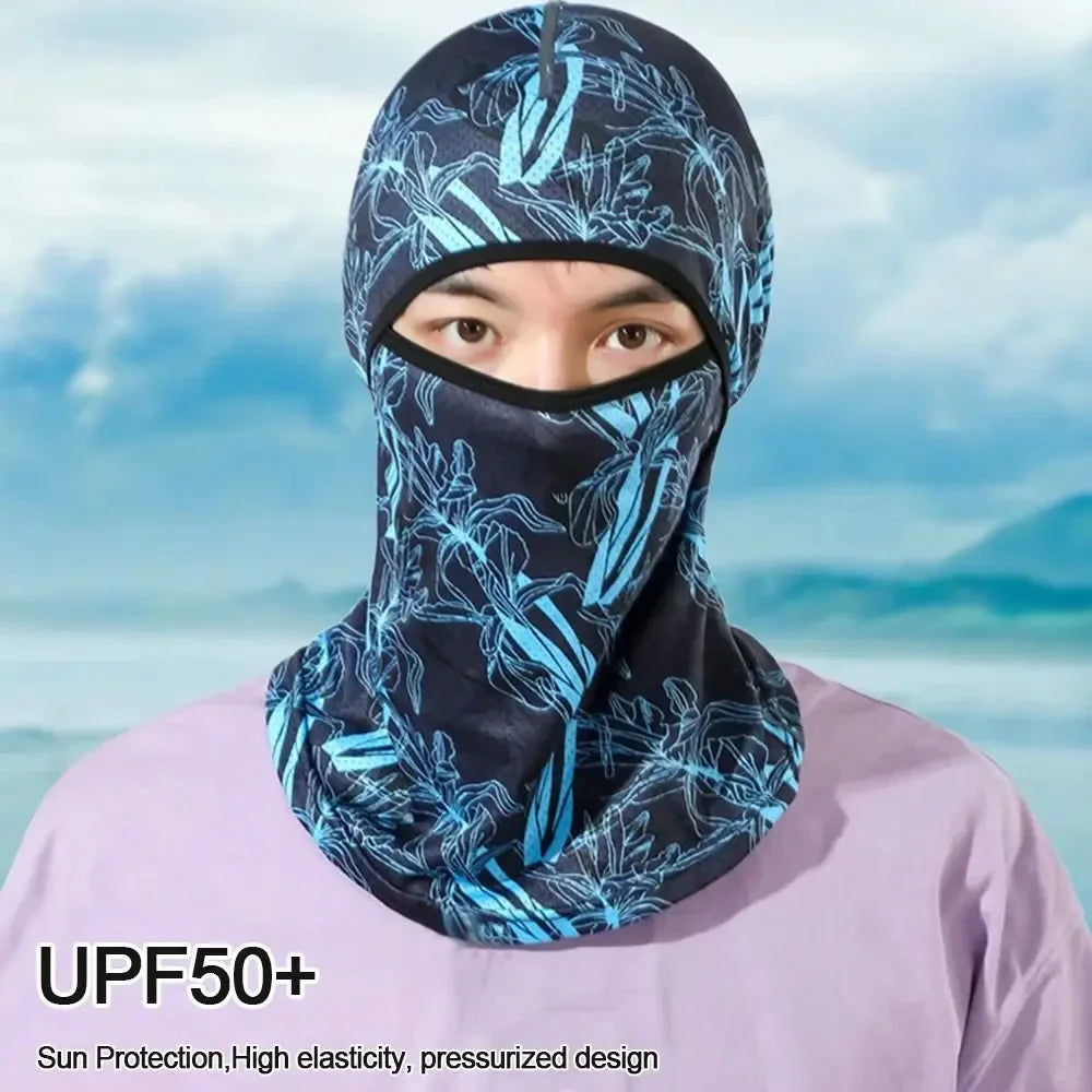 Summer Cool Ice Silk Balaclava - Full Face Cover with UV Protection for Cycling, Motorcycle & Outdoor Sports