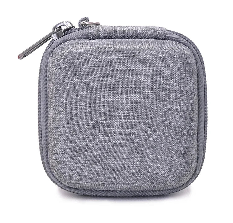 Mini Square EVA Earphone Protective Box Waterproof Digital Charger Headphone Storage Bag USB Data Cable Organizer Carrying Pouch