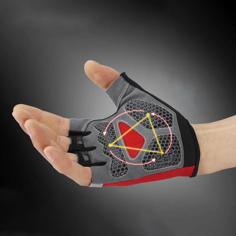 Fingerless Gym Gloves for Men Women Breathable Anti Slip Fitness Training Gloves for Bodybuilding Cycling Sports