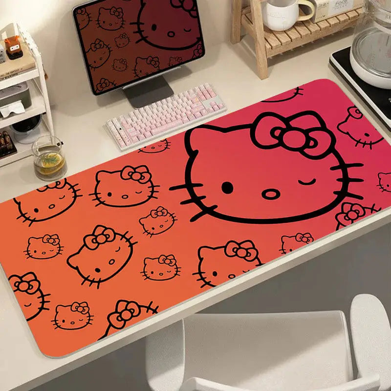 Leather Hello Kitty Printed Mouse Pad Girls Student Extra Large Non-Slip Pad Computer Key Pad Cartoon Desk Writing Pad