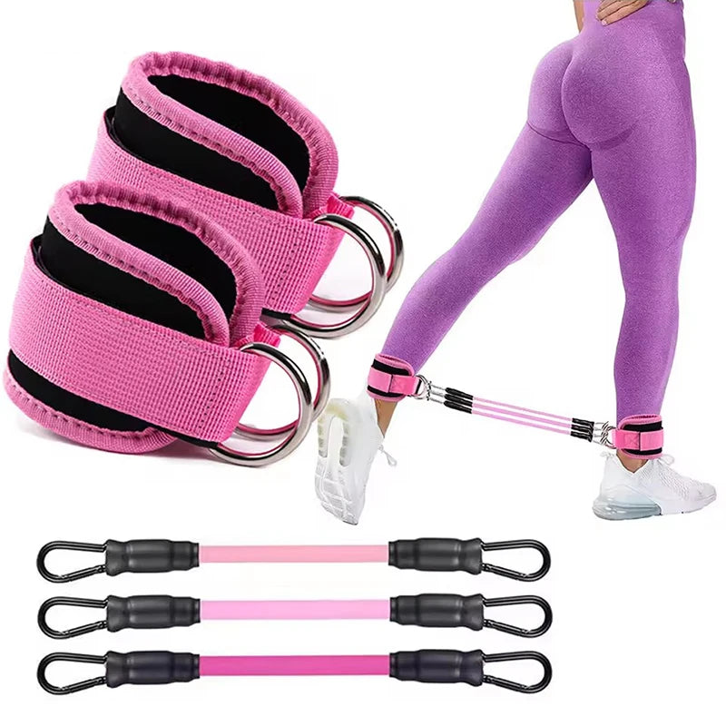 Ankle Straps Resistance Bands Set Fitness Workout Exercise Equipment Ankle Weight Yoga Elastic Fitness Band For Gym Man Woman