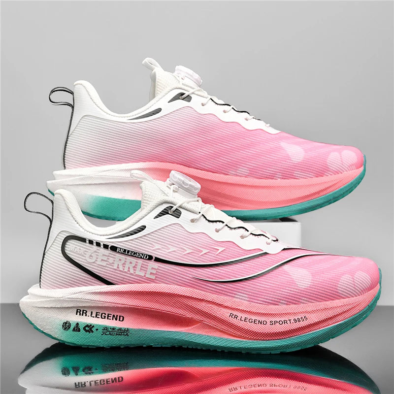 Professional Sports Running Shoes For Men Marathon Air Cushion Carbon Plate Double-layer Mesh Women Athletic Racing Sneakers