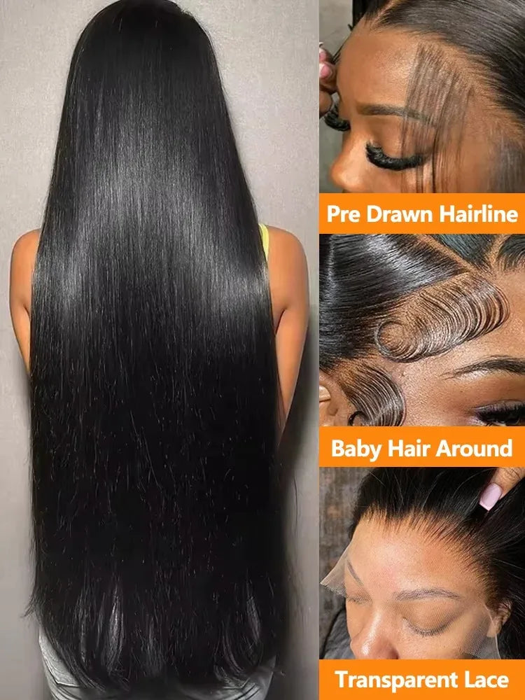 Golden 30 32 Inch Bone Straight 13X4 13X6 HD Lace Front Human Hair Wigs Brazilian 5x5 Lace Frontal Wigs Human Hair Pre Plucked