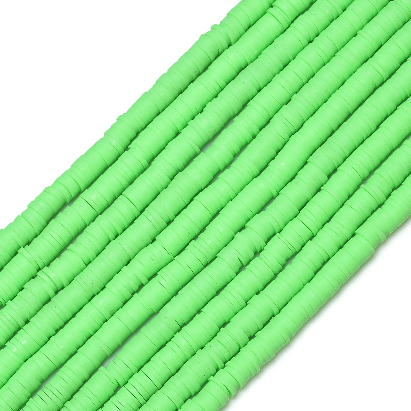 350pcs 6mm Flat Round Polymer Clay Beads Loose Spacer Beads for Jewelry Making DIY Needlework Bracelet Necklace Earrings