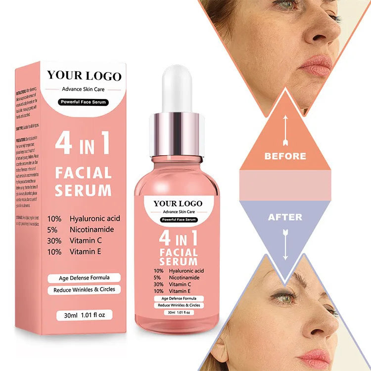 30ml Private Label Essence Custom Bulk Anti-Aging Repair Essences Powerful Hyaluronic Acid Face Skin Care Product VC Makeup