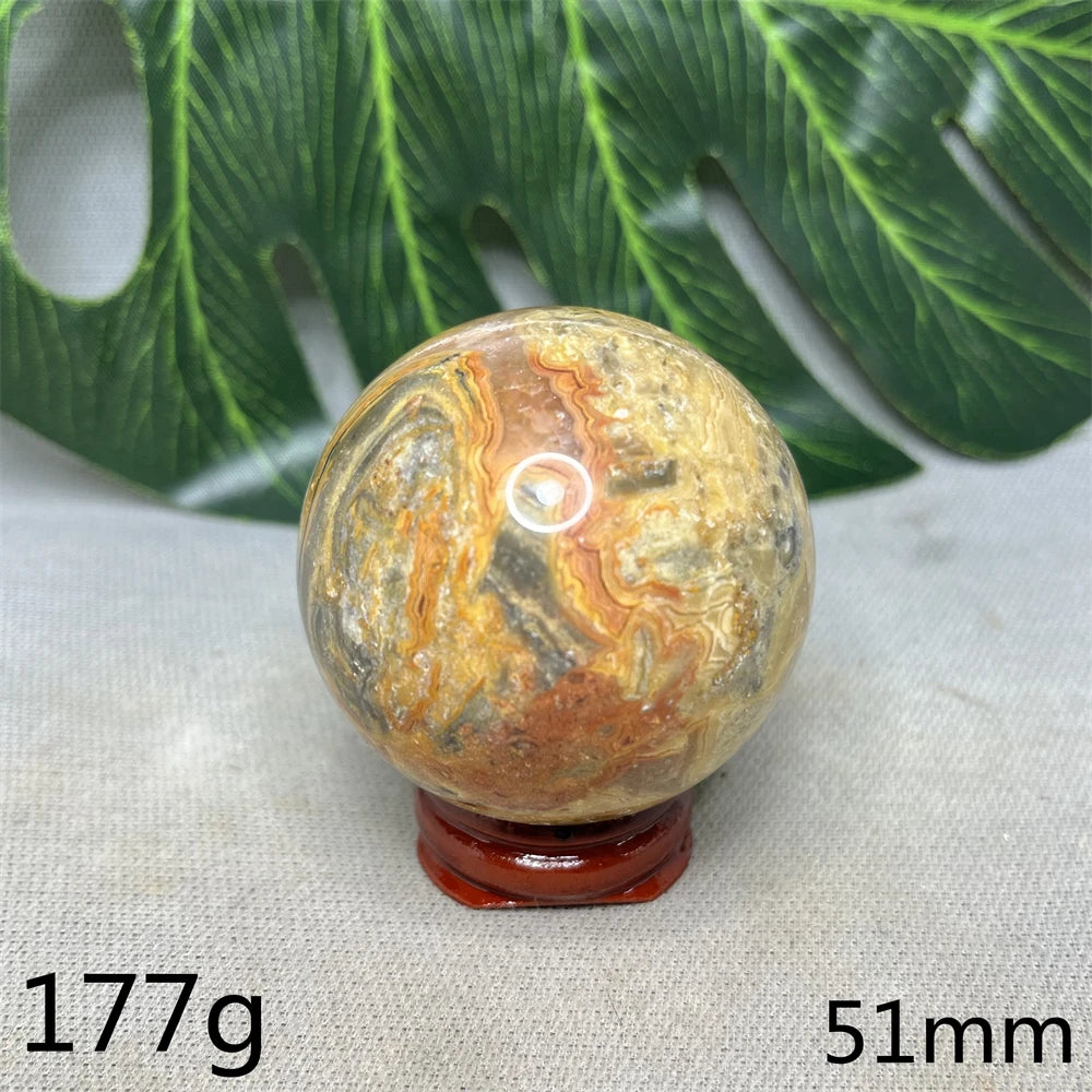 Mexico  Crazy Agate Natural Rock Globular Agate Polishing Energy Health and Beauty Garden Decoration Witchcraft Spirit  Healing