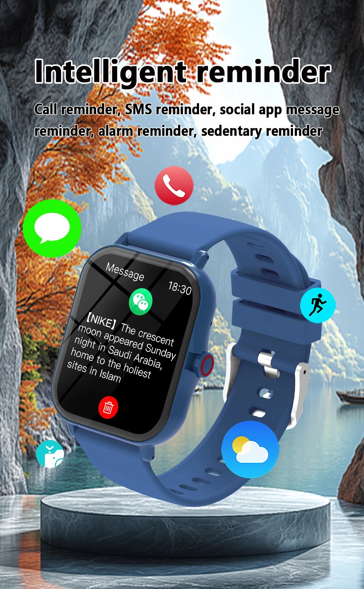 2026 New Smartwatch 1.83"Screen Bluetooth Call Voice Assistant Music Control Fitness Tracker for Android/IOS Phone Children Gift