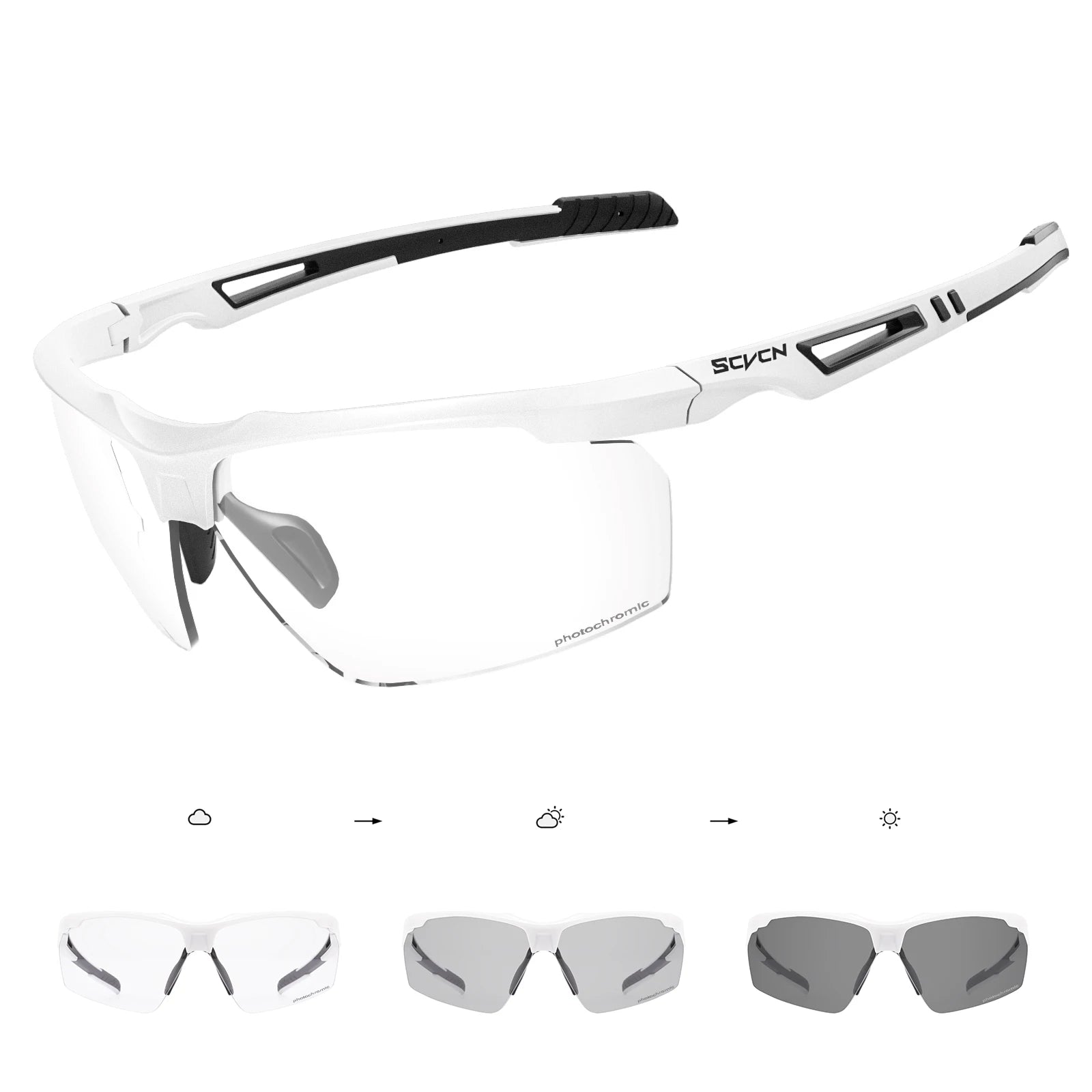 Scvcn Photochromic Sunglasses Cycling Glasses Bike Running Man Sun Bicycle Sports MTB Road Eyewear for Women Cycle Goggles 2023