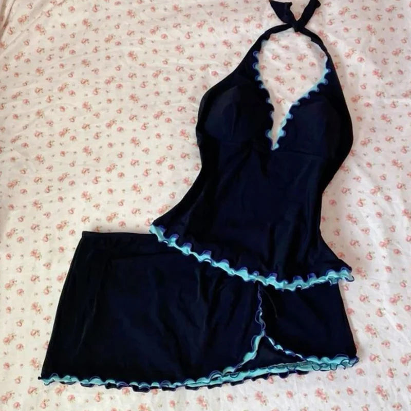 Y2K Gothic Aesthetic Top Square Neck Women's Retro Harajuku Fashion Casual Fairy Style Sweet and Cute Emotional Girl