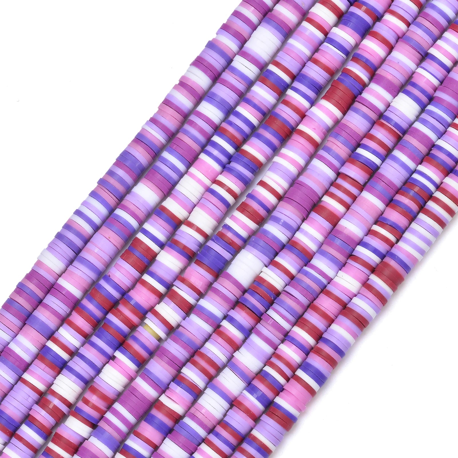 350pcs 6mm Flat Round Polymer Clay Beads Loose Spacer Beads for Jewelry Making DIY Needlework Bracelet Necklace Earrings