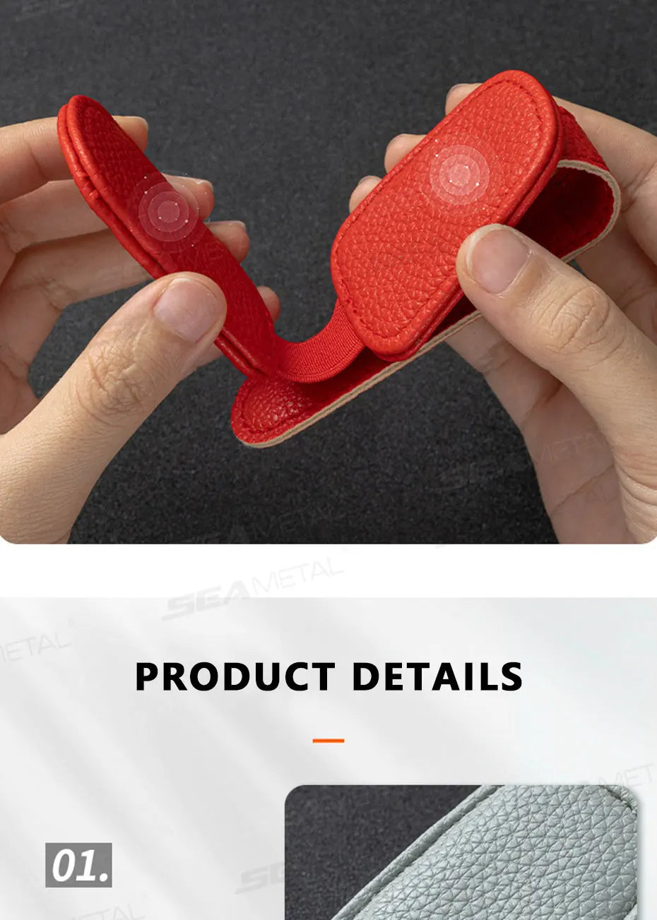 BLALION Car Sun Visor Clip Glasses Cards Case Auto Sunglasses Visor Glasses Holder Sunglasses Bracket Holder PU Glasses Support