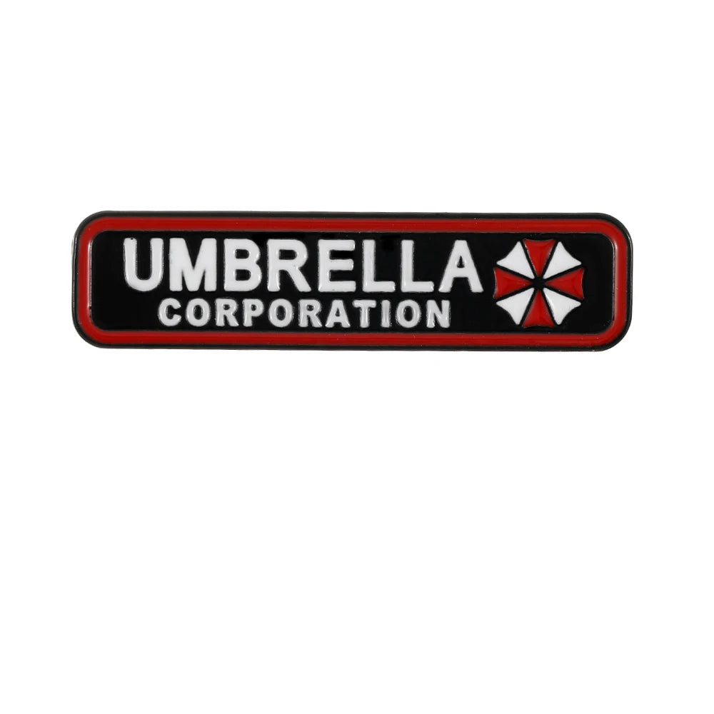 Wholesale Umbrella Corporation Enamel Pins Black Long Strip Brooch