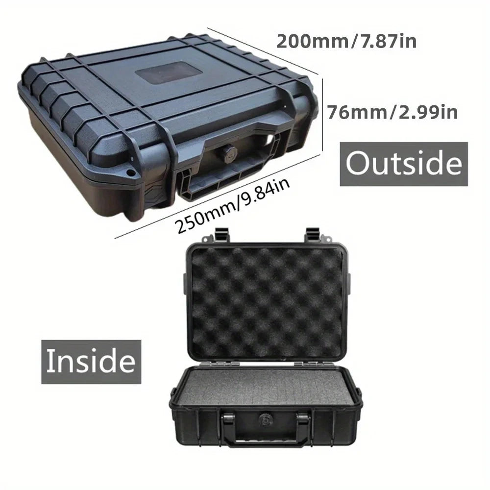 1PC Hard Carry Case Bag Hardware Toolbox with Pre-Cut Sponge Storage PreCut Sponge Storage Box Safety Protector Tool Organizer