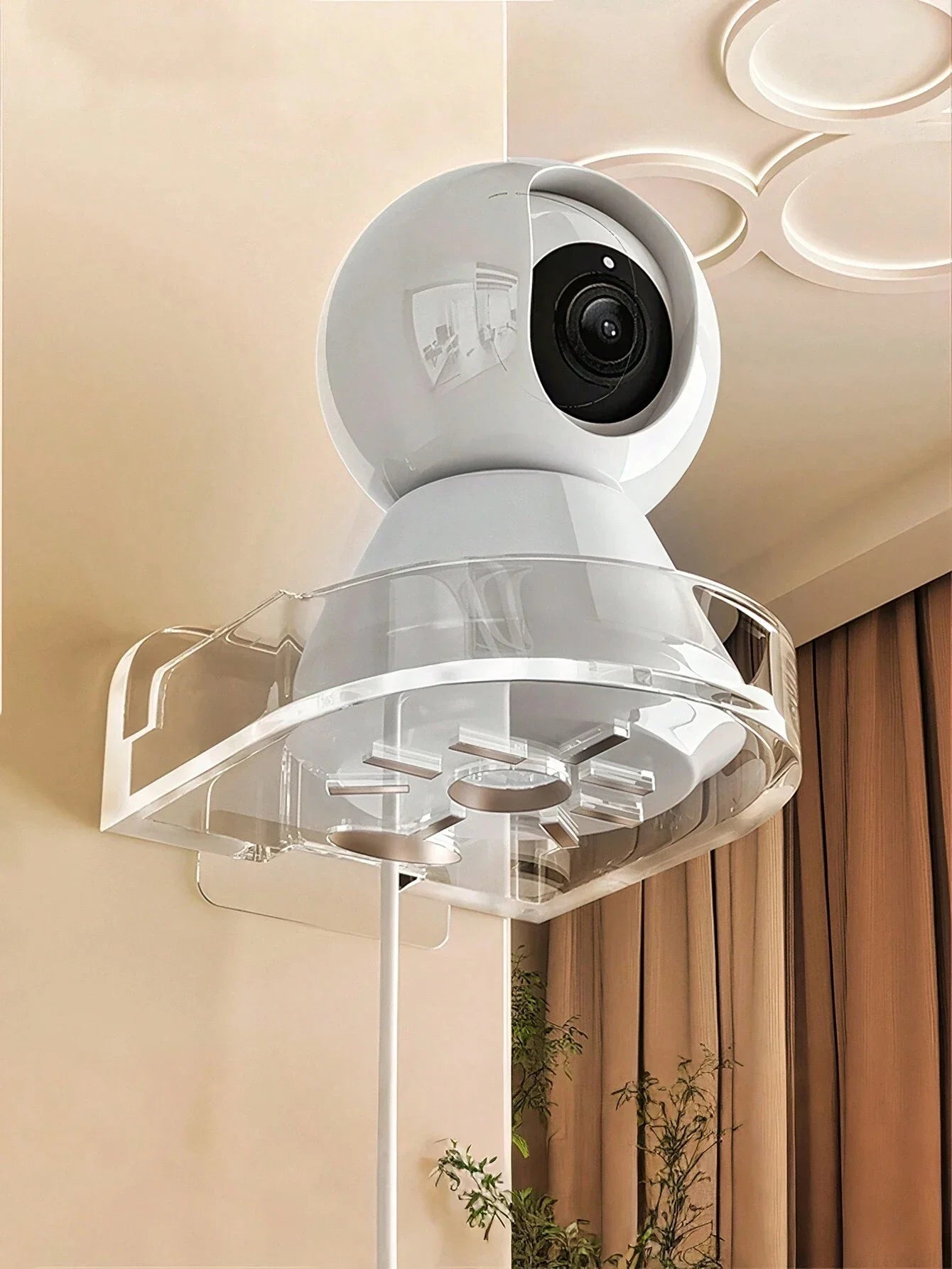 1/2PCS Wall Mounted Camera Bracket Adhesive, No Drilling, Household Indoor Storage, Fixed Monitoring Rack, Tray, Item Storage