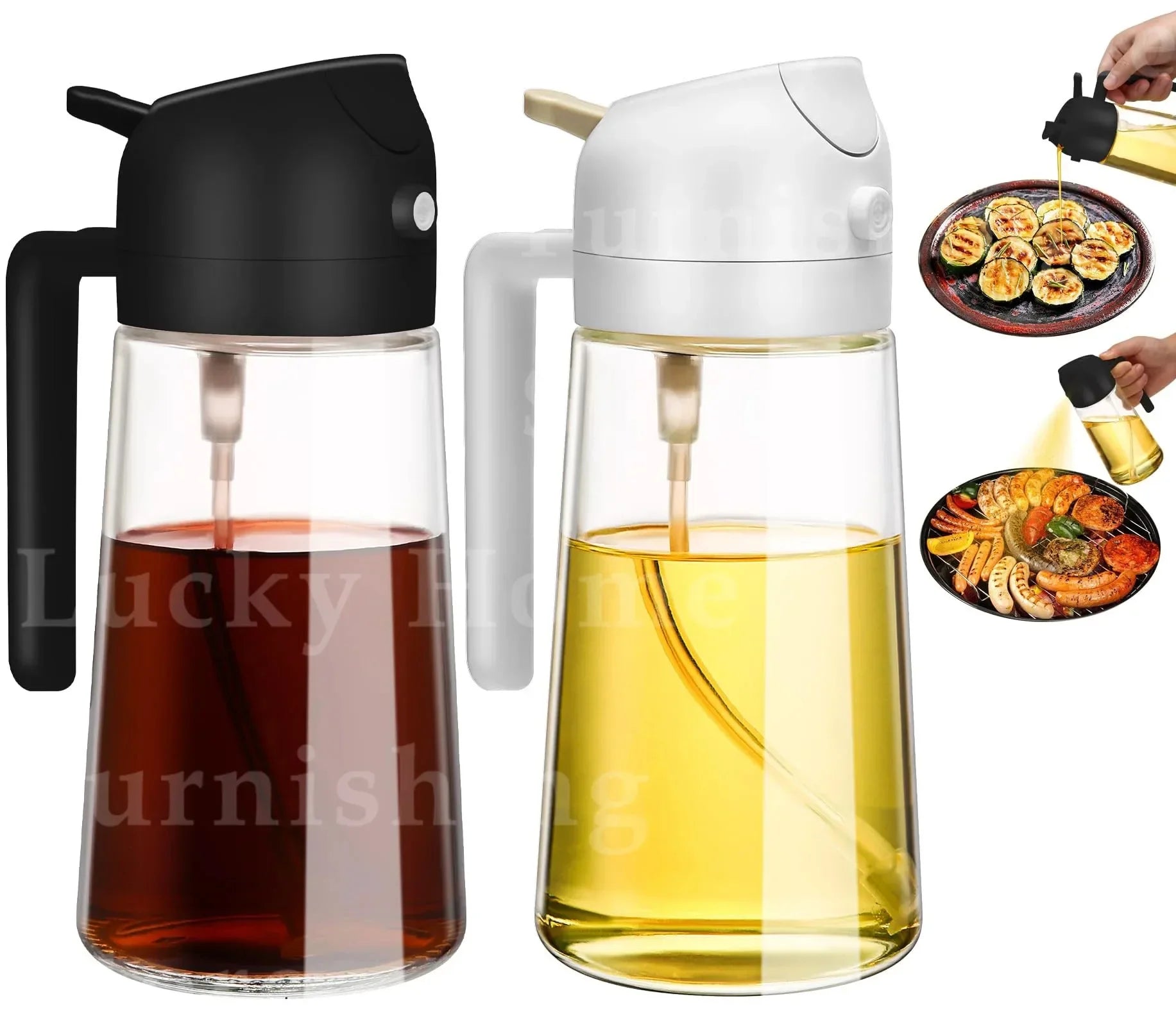 200/300/500ML Pneumatic Spray Bottle Fitness Barbecue Spray Oil Dispenser Kitchen Oil Spray Bottle Cooking Olive Oil Sprayer