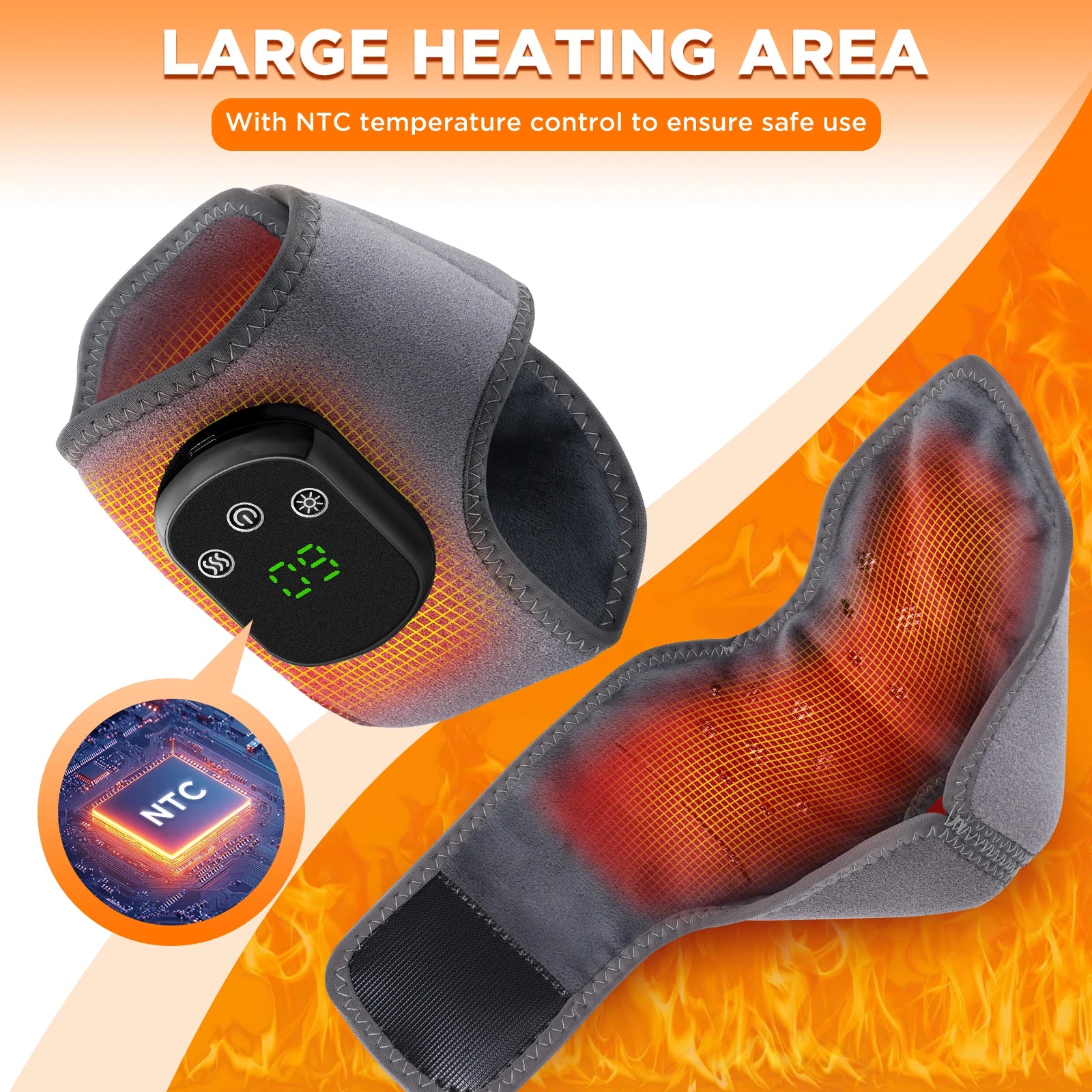 Rechargeable Electric Heating Ankle Brace Massager Hot Compress And Vibration Massage for Cervical Hand Foot Muscle Relaxation