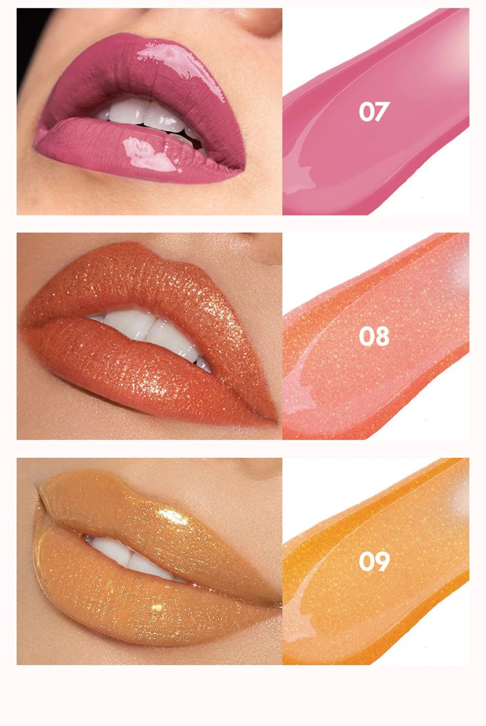 Private Label Lipgloss Custom Logo Hose Tube Shiny Pigment Lip Gloss Durable Glaze Cosmetic Lips Oil Cosmetics lips Makeup