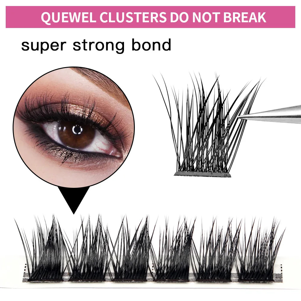 YOUNG LASH  Russian C  D Curl 72Volume Eyelashes  Segments Natural DIY Clusters Eyelashes Extensions Individual  Lashes