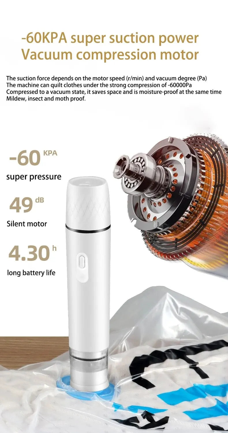 Mini Handheld Vacuum Sealer Machine Kitchen Vacuum Packer Machine Small Sealing Machine Portable USB Electric Food Vacuum Sealer