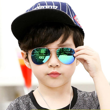 FASHION Children's student sunglasses men and women color reflective sunglasses toad mirror cute baby kids sun glasses