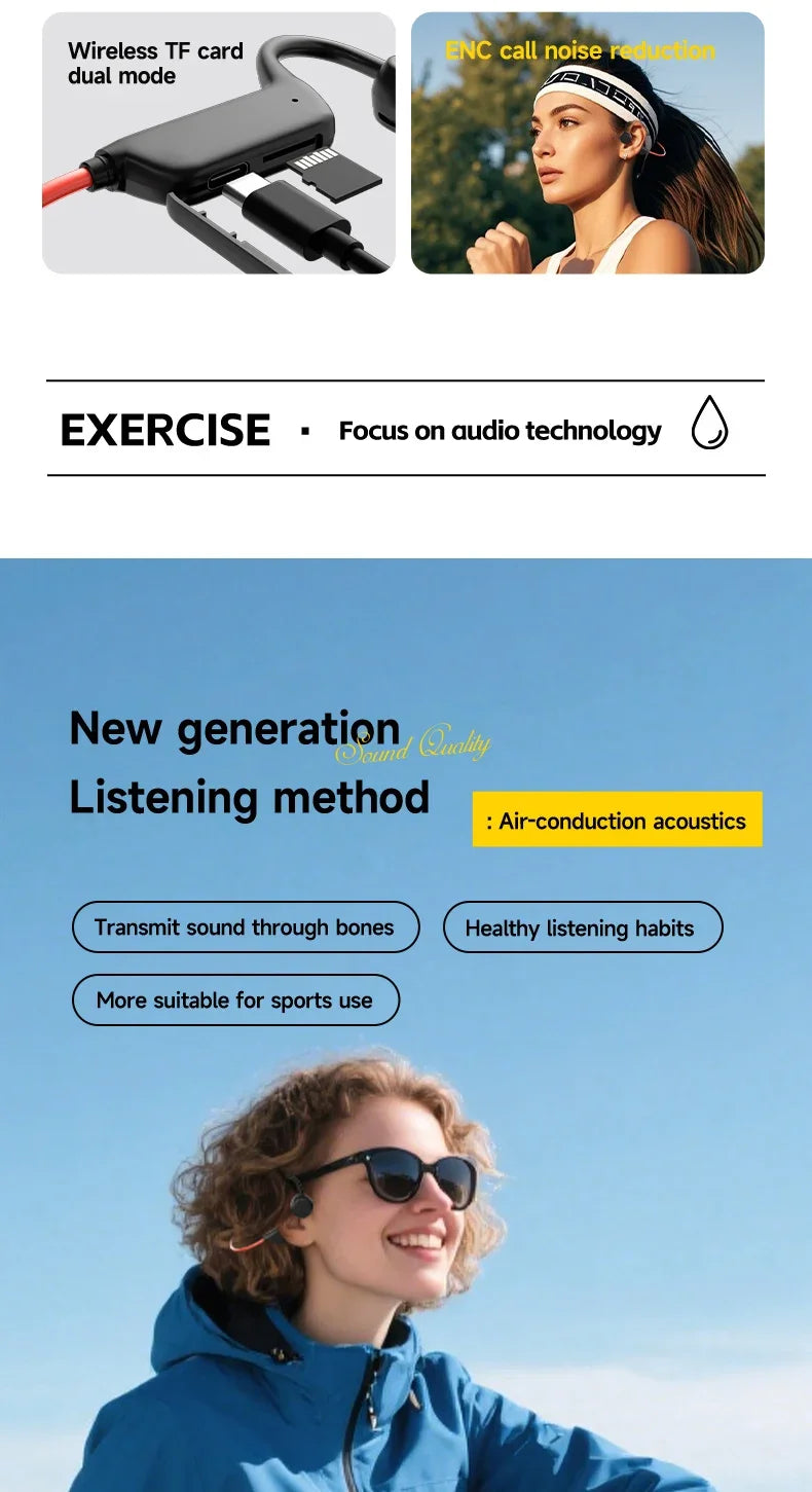 Lenovo Bone Conduction Headset Wireless Swimming Sports Headphone IPX8 Bluetooth 5.4 With Mic Waterproof Exercise Fitness 2026