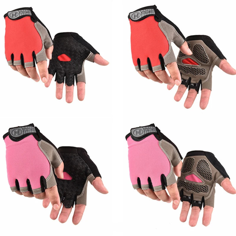 Fingerless Gym Gloves for Men Women Breathable Anti Slip Fitness Training Gloves for Bodybuilding Cycling Sports