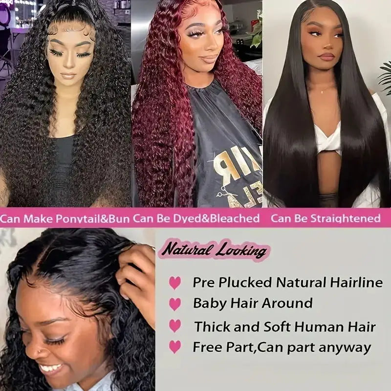 34 Inch 13x4 Hd Transparent Water Wave Lace Front Wig 4x4 Lace Closure Wig Wet And Wavy Curly Human Hair 13x6 Lace Frontal Wigs