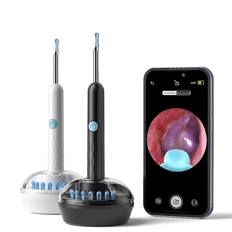 WiFi Visual Ear scope Camera 1080P for iPhone/Android Ear Picker Cleaning Wireless Endoscope Otoscope with Ear Wax Removal Tools