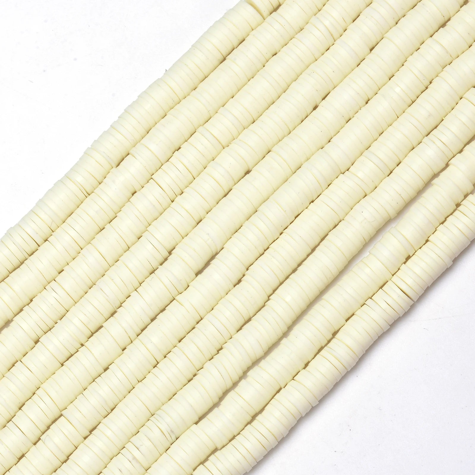 350pcs 6mm Flat Round Polymer Clay Beads Loose Spacer Beads for Jewelry Making DIY Needlework Bracelet Necklace Earrings