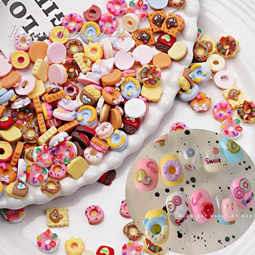 50pcs 3D Strawberry Cute Nail Charms Cartoon Fruit Flatback Resin Rhinestone Gems Red Strawberry Designs Nail Decoration Jewelry