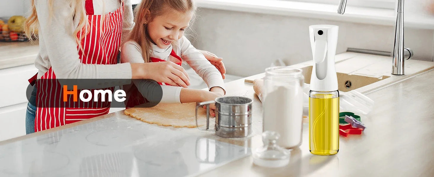 200/300/500ML Oil Air Pressure Double Nozzle Oil Spray Bottle Sprayer Kitchenware Oil Bottle Roasting Bottle Fitness Barbecue