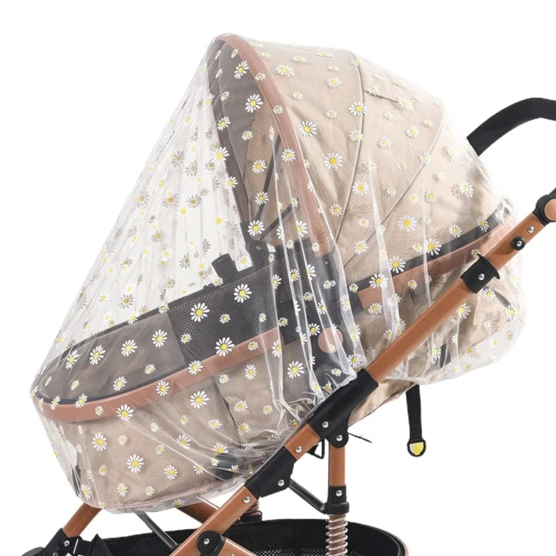 Stroller Mosquito Net Baby Anti-mosquito Full-Cover Printed Cart Universal Elastic Mesh Mosquito Net Stroller Accessories