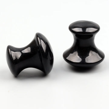 Obsidian Mushroom Face Care Massager Natural Crystal Gua Sha Tool Massage Head Eye Skincare Scraper Wrinkle Beauty Products