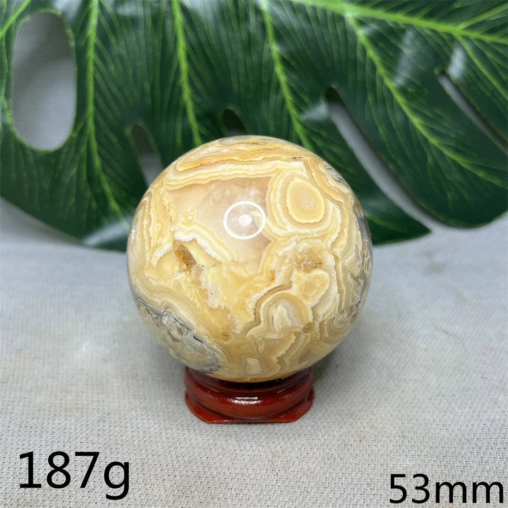 Mexico  Crazy Agate Natural Rock Globular Agate Polishing Energy Health and Beauty Garden Decoration Witchcraft Spirit  Healing
