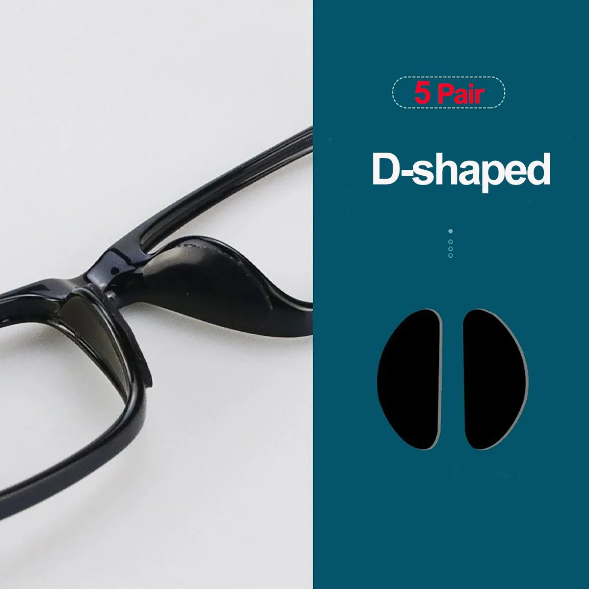 2/5Pairs/Packs Adhesive Eyeglass Nose Pad Anti-Slip Stick On Silicone Nose Pad for Sunglasses Thin Nose Pads Eyewear Accessories
