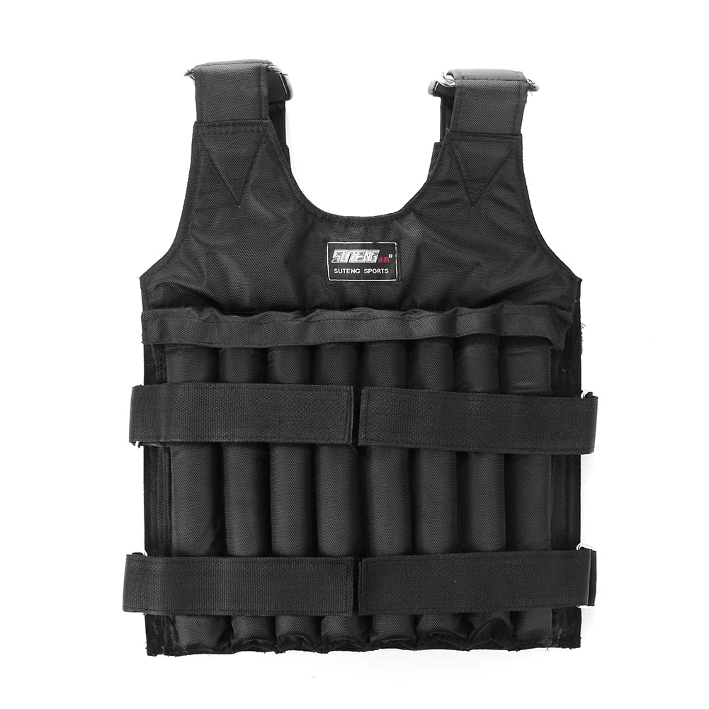 20/50kg Loading Weighted Vest Adjustable Exercise Training Fitness Jacket Gym Workout Boxing Vest Running(without fillers)