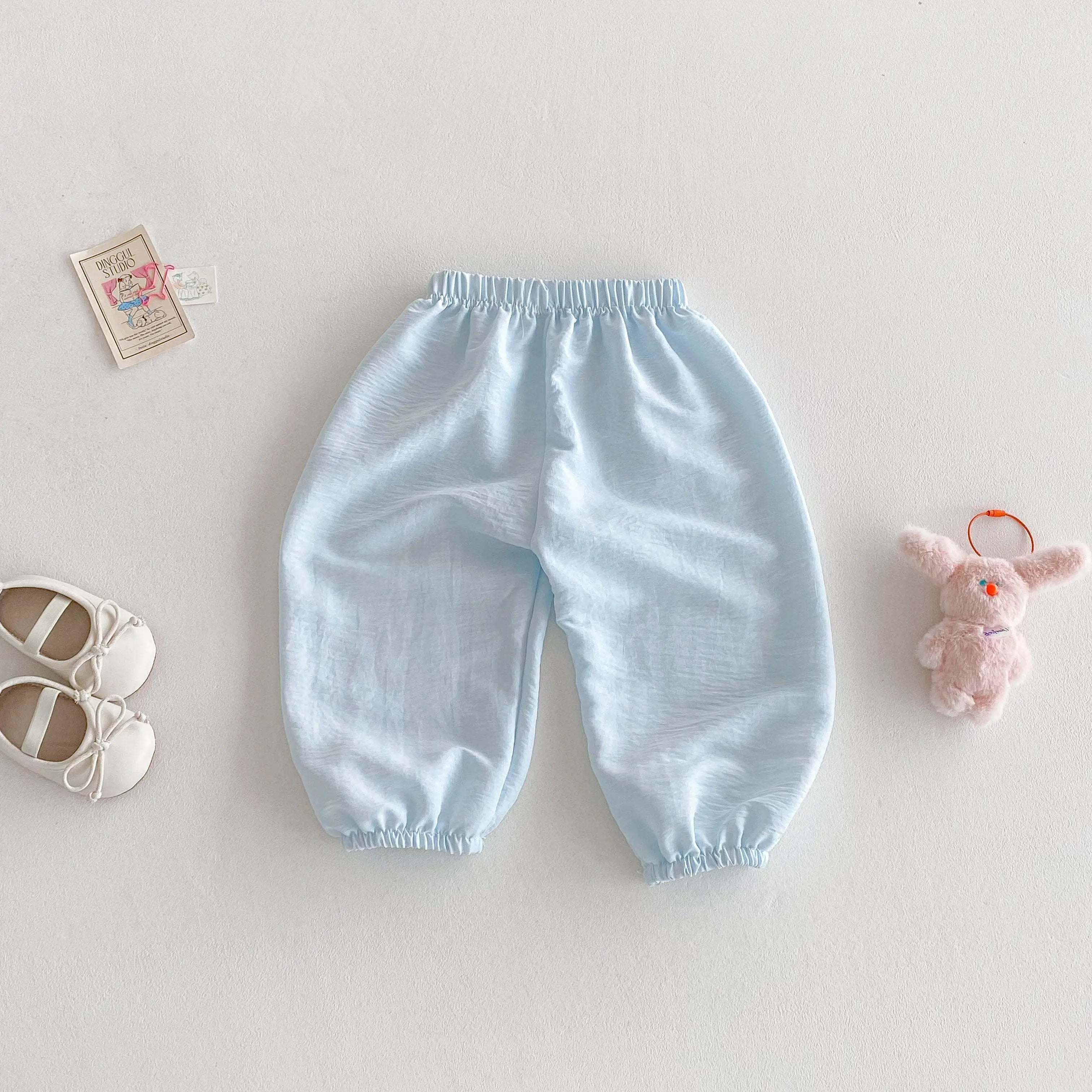 Summer Solid Color Children's Anti-mosquito Pants Loose Casual Bloomers For Kids Girls And Boys Toddler Costume Thin Trousers