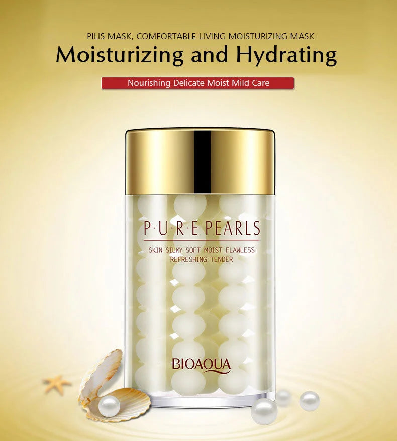 2pcs BIOAQUA Pure Pearl Face Cream Moisturizing Skin Anti Wrinkle Hydrating Facial Cream Beauty Health Skin Care