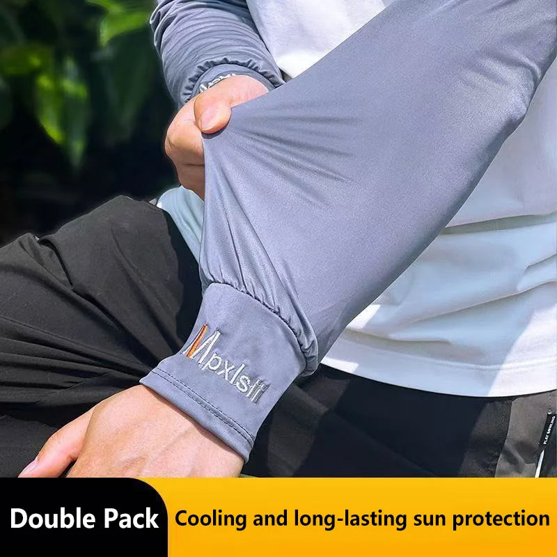 Cooling Arm Sleeves Breathable Sun Protection Ice Slik Sleeves Summer Outdoor Sports Driving Cycling Sleeves Men Loose Arm 2026