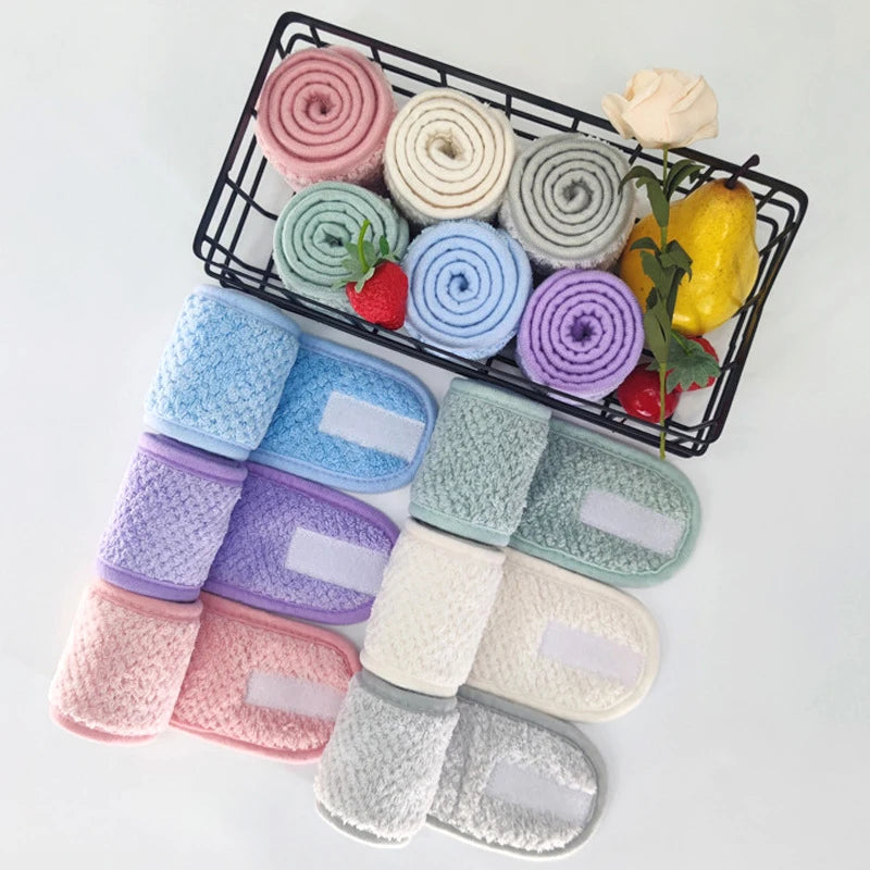 Adjustable Makeup Headband Soft Fleece Face Wash Towel Bath Spa Facial Hairband Skincare Beauty Head Wrap Accessory
