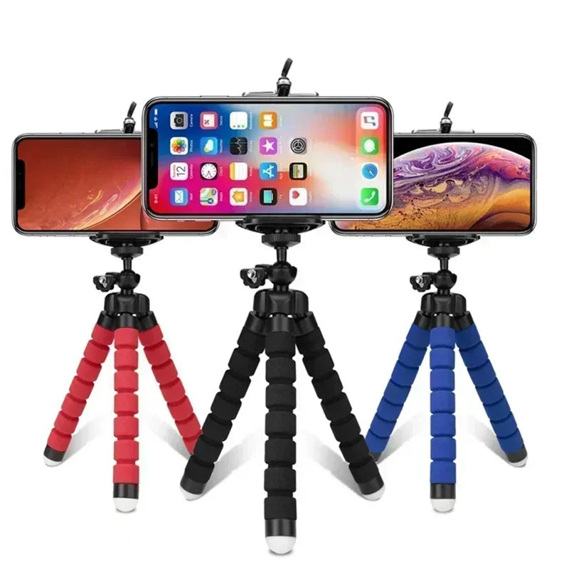 Tripods Tripod For Phone Mobile Camera Holder Clip Smartphone Monopod Tripe Stand Sponge Octopus Mini Tripod Stativ For Phone